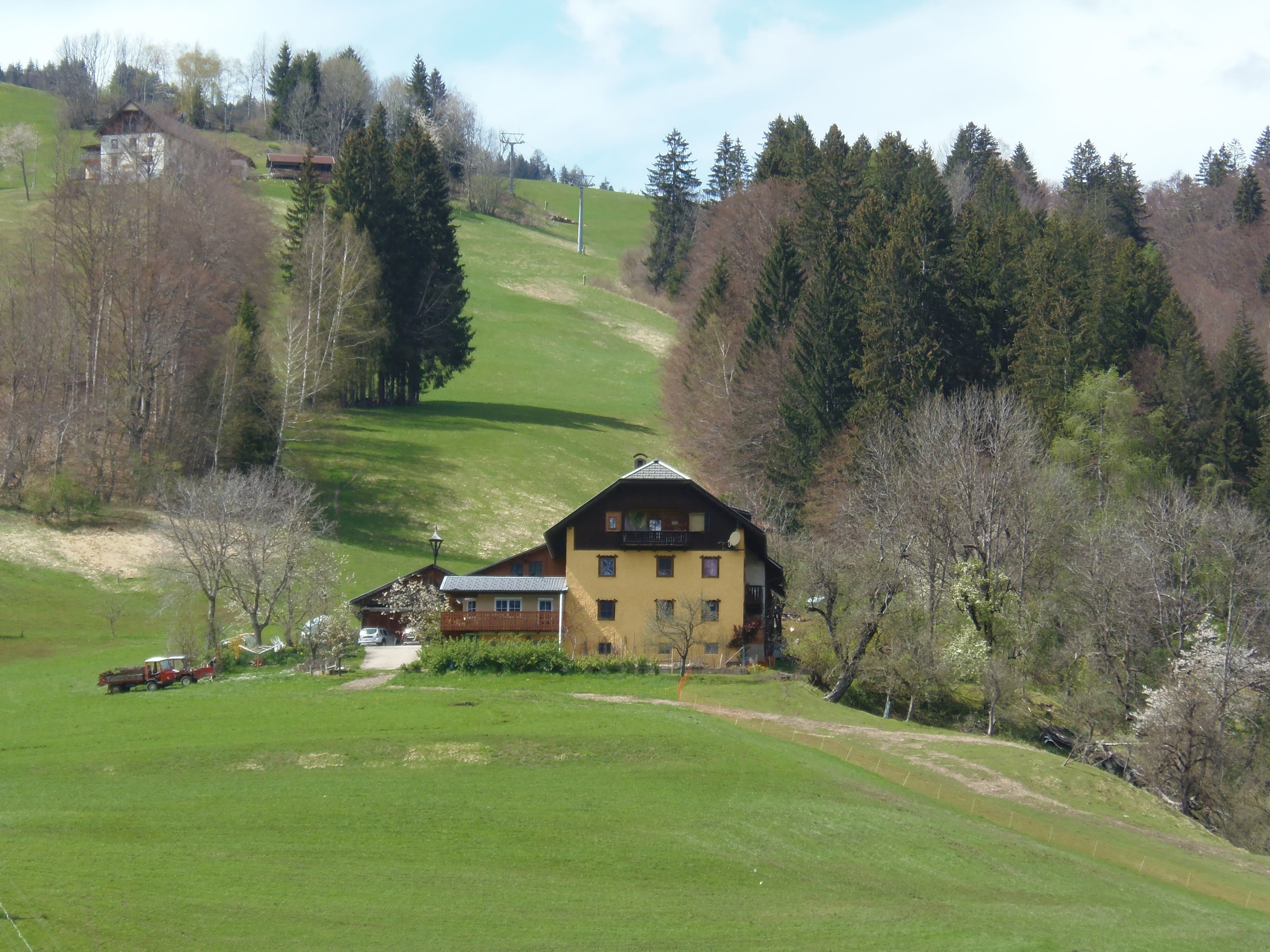 Boerderij op de skipiste